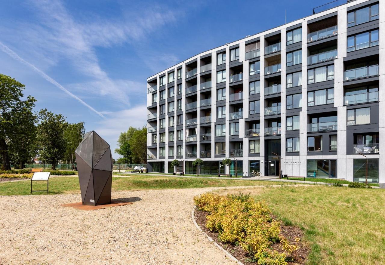 Chlebova - Riverside View Terrace, Free Parking, Gym & Kidsplay By Downtown Apartments グダニスク エクステリア 写真